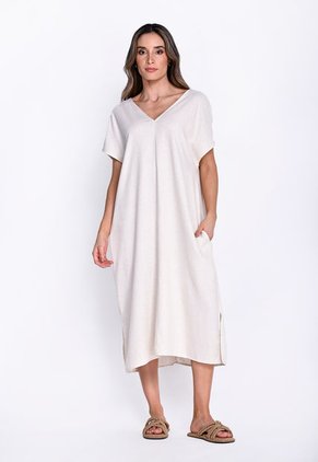 Vestido Largo De Lino