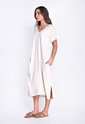 Vestido Largo De Lino