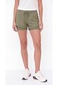 Short Running Verde Oliva Con Licra Interna Para Mujer de Belife
