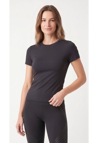 Camiseta Deportiva Negra Con Escote En Espalda Para Mujer Belife