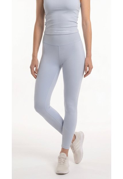 Legging Deportivo Azul Claro Con Pretina En Rib Para Mujer