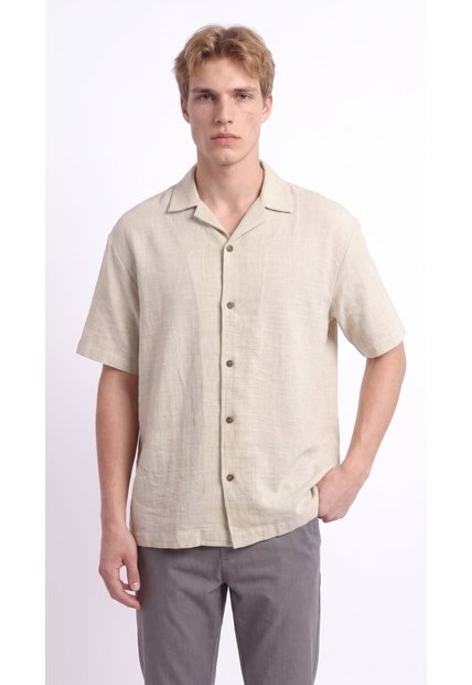 Camisa Resort Manga Corta Semilla Para Hombre