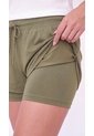 Short Running Verde Oliva Con Licra Interna Para Mujer de Belife