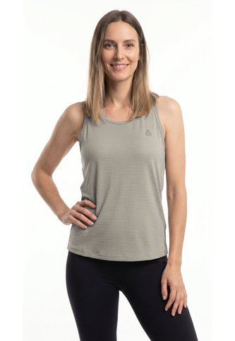 Camiseta Deportiva Manga Sisa Taupe Para Mujer Belife