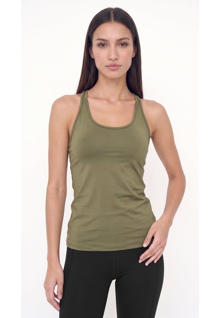 Camiseta Deportiva Con Tiras Cruzadas Para Mujer