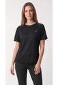 Camiseta Deportiva Transpirable Negra Para Mujer de Belife