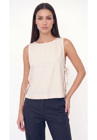Blusa Manga Sisa Con Amarres Laterales Para Mujer Belife