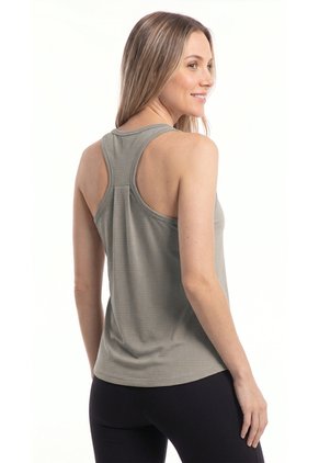 Camiseta Deportiva Manga Sisa Taupe Para Mujer
