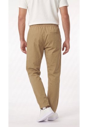 Jogger Café En Drill Para Hombre