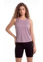 Camiseta Deportiva Manga Sisa Lila Para Mujer de Belife