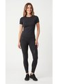 Camiseta Deportiva Negra Con Escote En Espalda Para Mujer de Belife