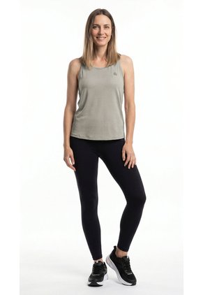 Camiseta Deportiva Manga Sisa Taupe Para Mujer