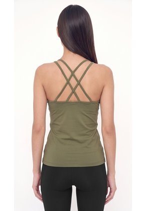 Camiseta Deportiva Con Tiras Cruzadas Para Mujer