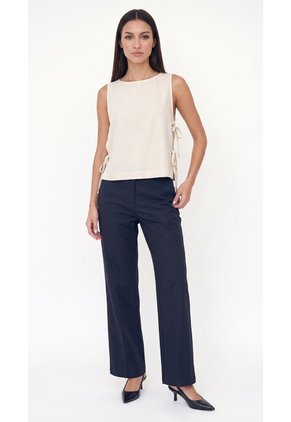 Blusa Manga Sisa Con Amarres Laterales Para Mujer