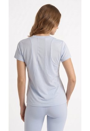 Camiseta Deportiva Azul Claro Con Bloques Transpirables Para Mujer