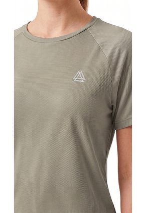 Camiseta Deportiva Transpirable Taupe Para Mujer