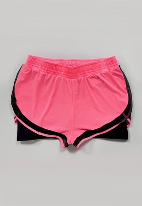 Short Deportivo Fucsia Neon Con Ciclista Interno Para Mujer Belife
