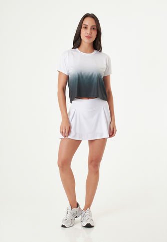 Camiseta Deportiva Blanca Sublimada Para Mujer Belife Belife