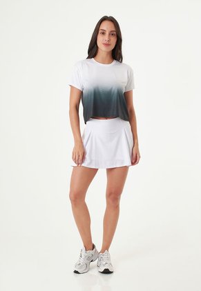 Camiseta Deportiva Blanca Sublimada Para Mujer Belife