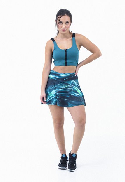 Falda Deportiva Sublimada Con Ciclista Interno Para Mujer Belife