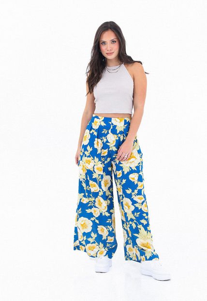 Pantalon Con Bolsillos En Costados Prenses Frontales Para Mujer Belife
