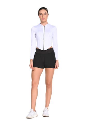 Short Con Ciclista Negro En Poliéster Para Mujer Belife