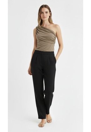 Camiseta Manga Sisa Café Para Mujer