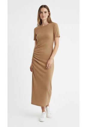 Vestido Largo Café Para Mujer