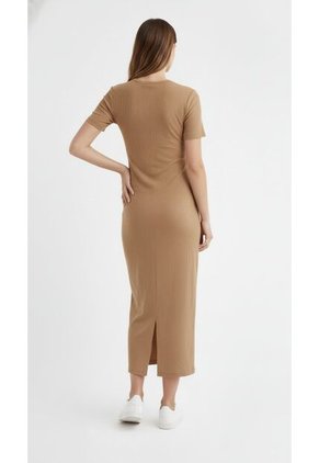 Vestido Largo Café Para Mujer