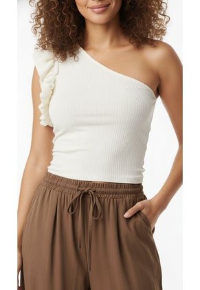 Camiseta Asimétrica Ivory Para Mujer