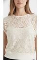 Camiseta Manga Sisa Ivory En Encaje Para Mujer de Belife