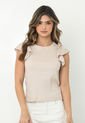 Blusa Blanca Manga Sisa Con Bolero Recogido Para Mujer Belife de Belife