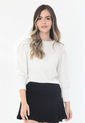 Camiseta Ivory Con Volumen En Manga Larga Para Mujer Belife- de Belife