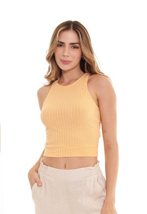 Blusa Manga Sisa Amarillo Papaya Para Mujer Belife