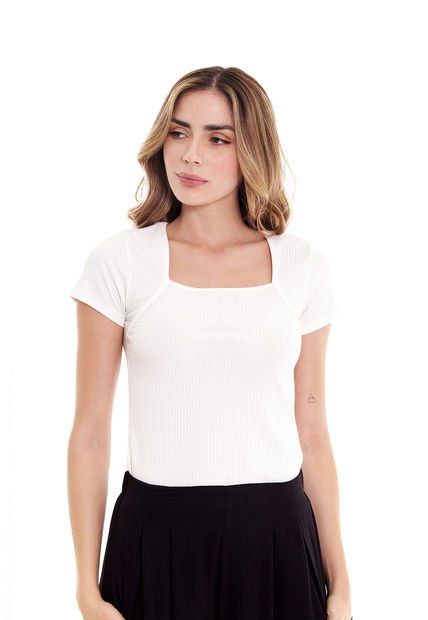 Camiseta Manga Corta Ivory Para Mujer Belife