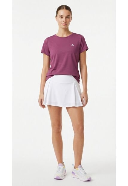 Camiseta Deportiva Manga Corta Morada Para Mujer