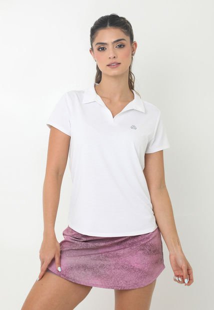 Camiseta Deportiva Blanca Tipo Polo Y Cuello Camisero Para Mujer Belife