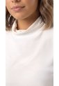 Blusa Ivory Manga Sisa Con Cuello Alto Para Mujer de Belife