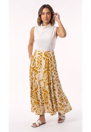 Blusa Ivory Manga Sisa Con Cuello Alto Para Mujer