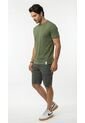 Camiseta Verde Militar Manga Corta Para Hombre de Belife