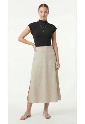 Blusa Negra Manga Sisa Cuello Alto Mujer