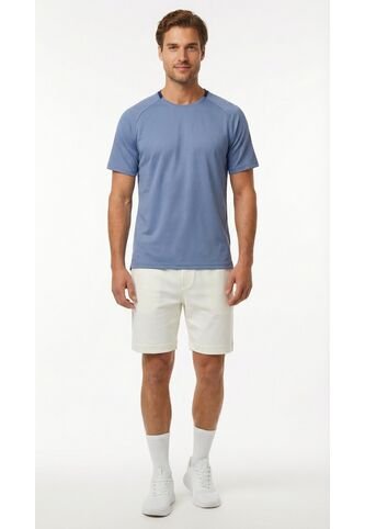 Camiseta Deportiva Raglán Azul Para Hombre Belife