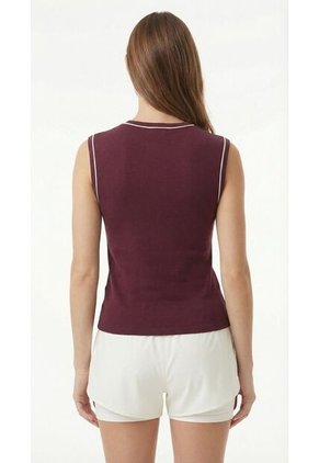 Camiseta Deportiva Vinotinto Manga Sisa Para Mujer