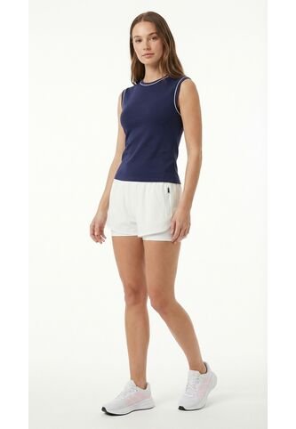 Camiseta Deportiva Azul Manga Sisa Para Mujer Belife