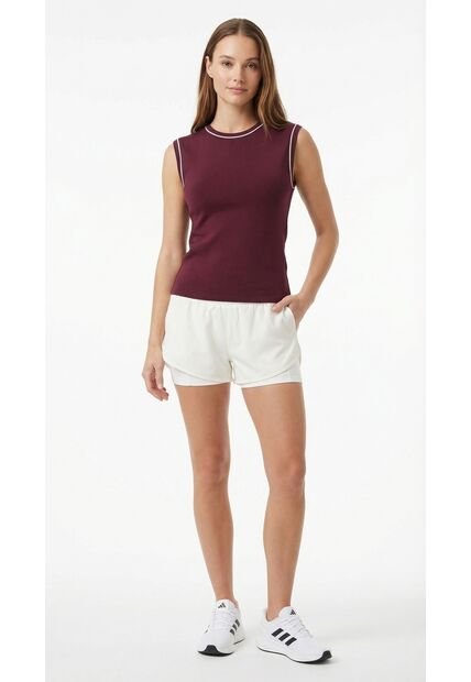 Camiseta Deportiva Vinotinto Manga Sisa Para Mujer