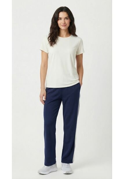 Camiseta Deportiva Blanca Manga Corta Para Mujer