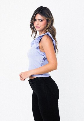 Blusa Manga Sisa Con Bolero Y Cuello Redondo