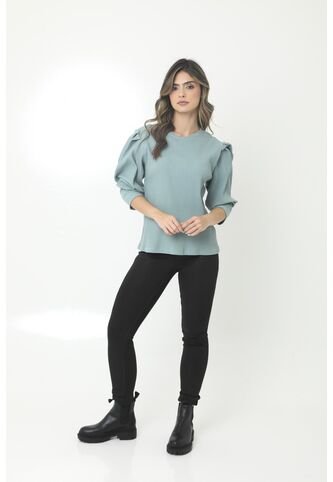 Camiseta Manga Larga En Rib Para Mujer Belife