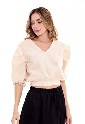 Blusa Con Manga Bombacha Para Mujer