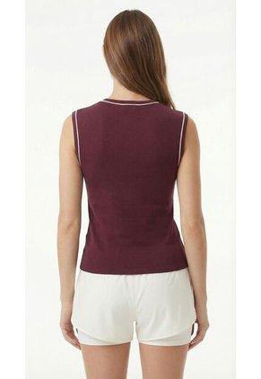 Camiseta Deportiva Vinotinto Manga Sisa Para Mujer